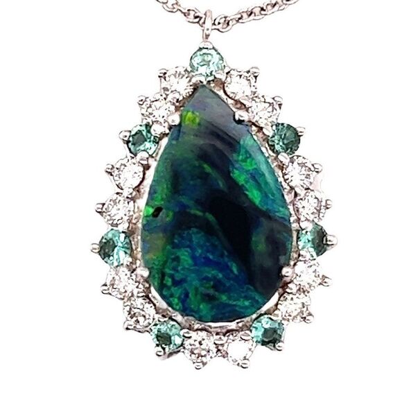 Natural Diamond Pendant w/ 18" Gold Chain 3.25 TCW GIA Certified $8,950 211197 - Picture 1 of 13